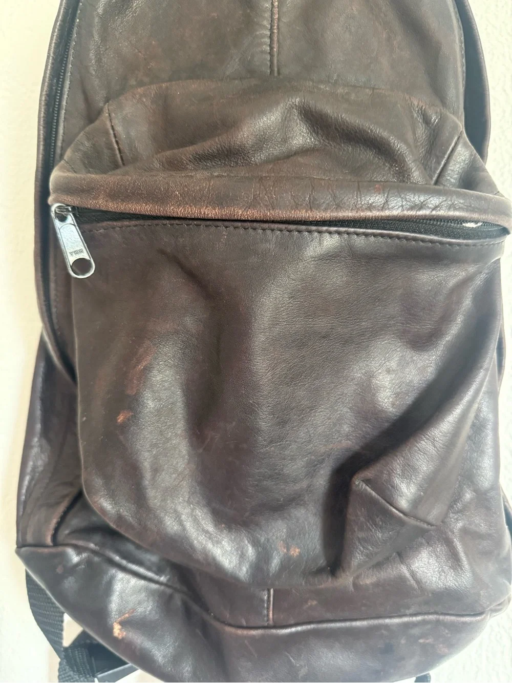 Vintage Leather Backpack Dark Brown Supple Medium Size Georgetown Leather Design
